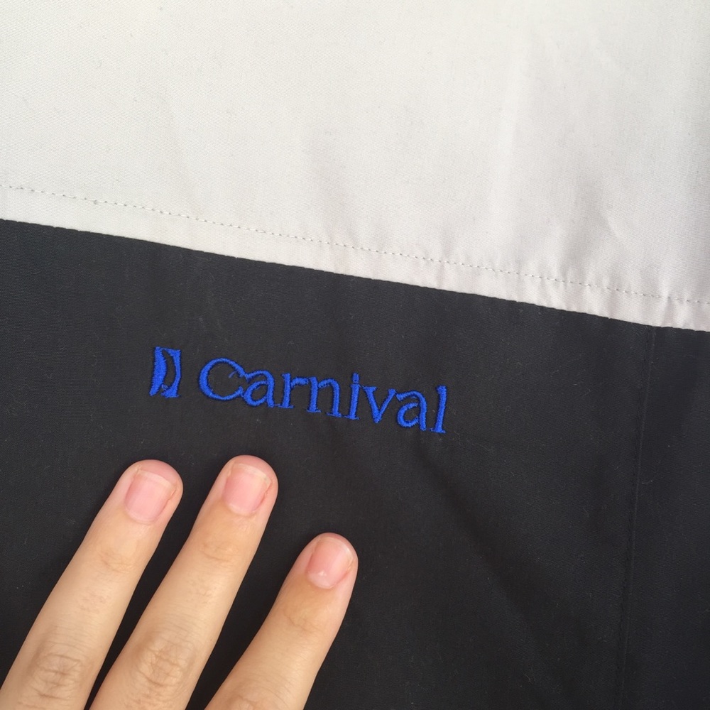 CARNIVAL Cruise line Wind Breaker Logo Zip Jacket - Picture 6 of 11
